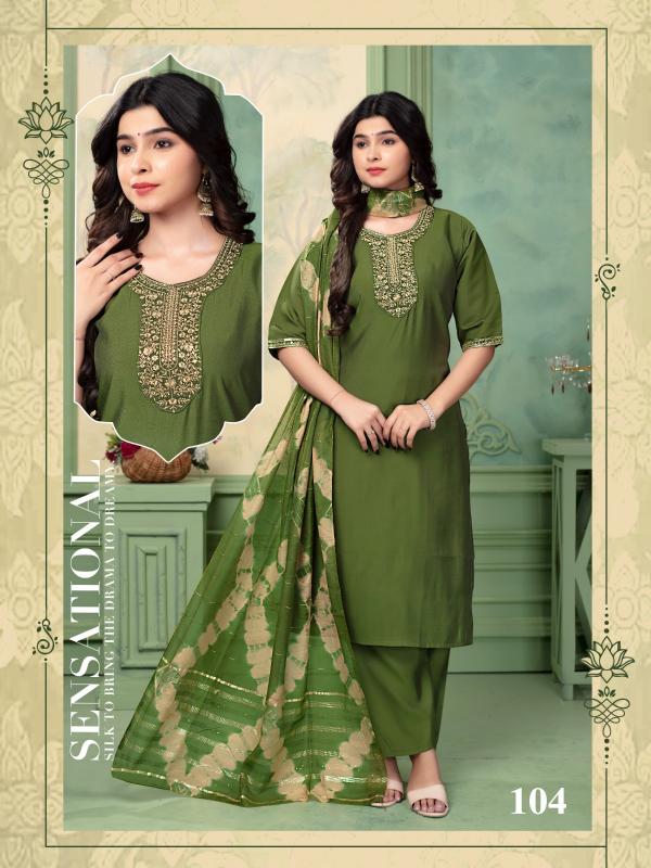 Ft Helly Vol 201 Roman Plain Silk Kurti Bottom With Dupatta